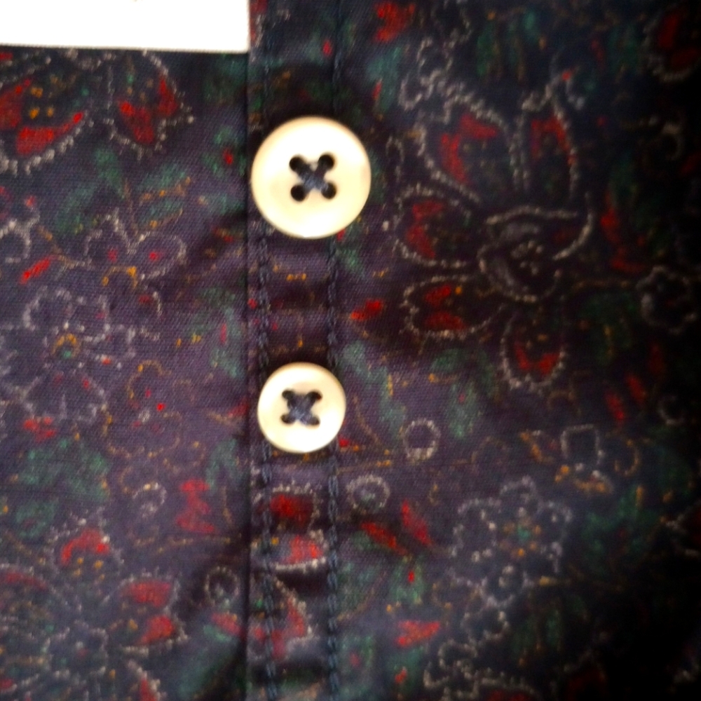 J. Crew Secret Wash Mens Classic Short Sleeve Organic Cotton Floral Shirt, XL - Picture 9 of 12